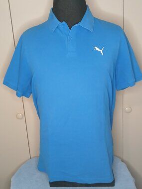 Puma Men's XL Blue Soft Cotton Polo Shirt (1050C4)